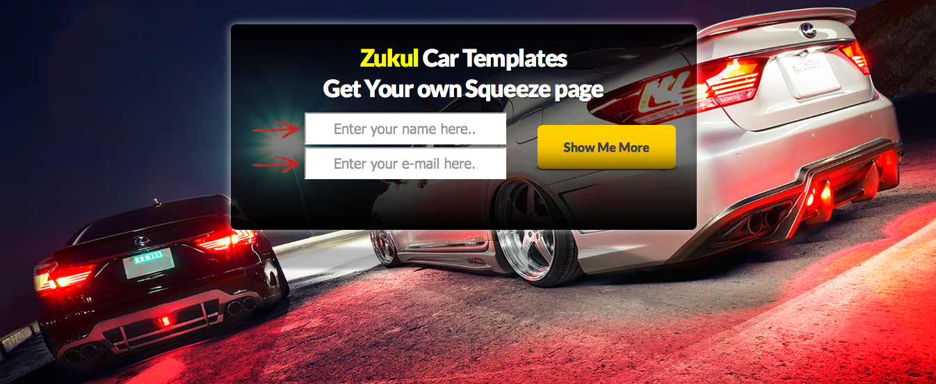 zukul landing pages and squeeze pages